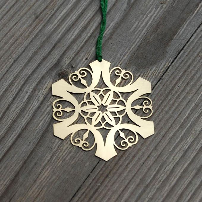 Snowflake Brass Ornament