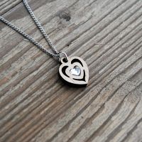 SG3-2 Crystal Heart Pendant Necklace 1