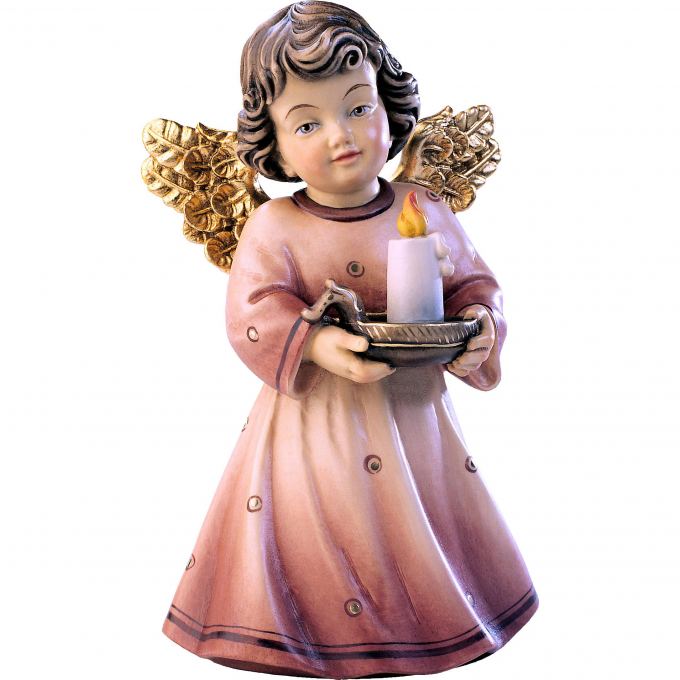 Anjel Sissi so sviečkou z lipového dreva