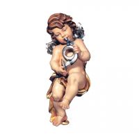 Anjel s Rohom-  Anjel Dekoracia - Anjel ozdoba - Dreveny anjel - Anjel pre stastie - strazny anjel