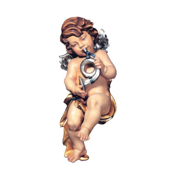 Anjel s Rohom-  Anjel Dekoracia - Anjel ozdoba - Dreveny anjel - Anjel pre stastie - strazny anjel