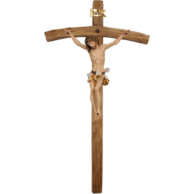 Barokový krucifix so zaobleným krížom 