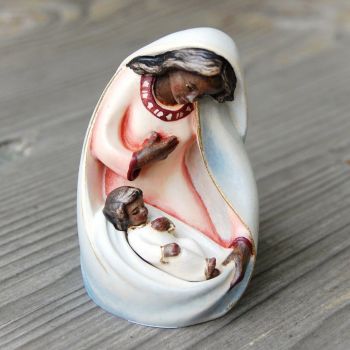 Virgin Mary with baby Jesus for wooden African nativity set