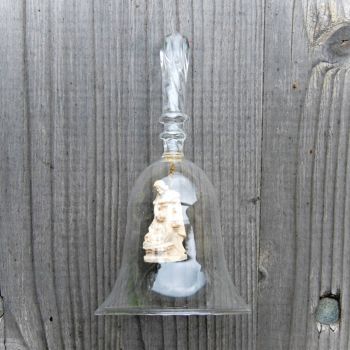 Holy family in glass bell