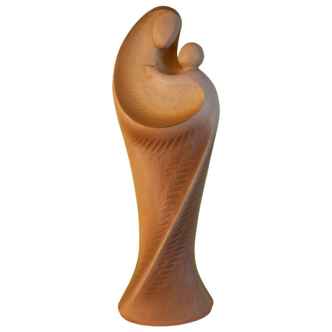 Panna Mária meditačná s Ježišom Drevená socha