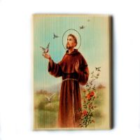 Svätý František drevený obraz Saint Francis wooden picture