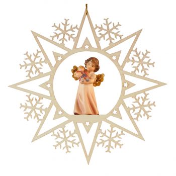 Krištáľová hviezda s anjelom a bábikou