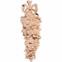 Drevený reliéf kvety Rosengarten z lipového dreva