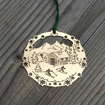 Winter Village Brass Ornament