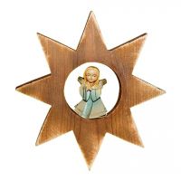 101150 Wooden praying Angel Star Ornament