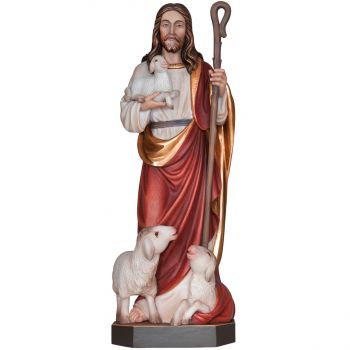 Ježiš - Dobrý pastier drevená socha