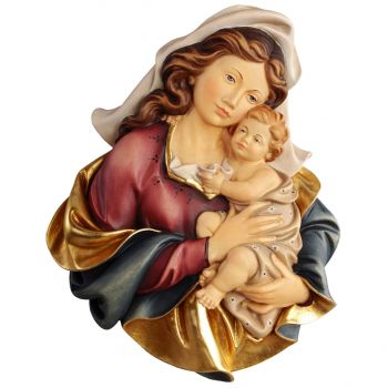 Panna Mária s Ježišom drevený portrét