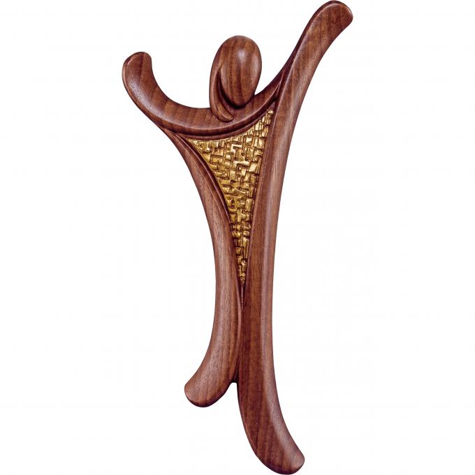Moderný Kristus drevená socha orechové drevo