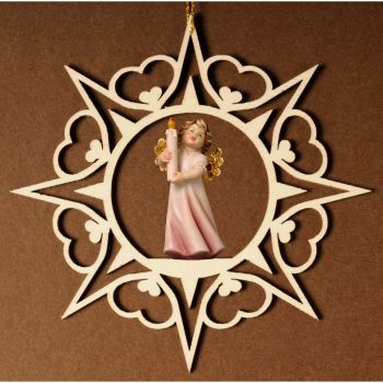  Srdcová hviezda s anjelom a sviečkou