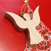 Dreveny Anjel Luxusna Vianocna Dekoracia
