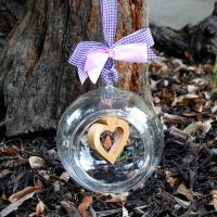 Luxusná Sklenená Guľa-darček k výročiu- valentínsky deň- darček pre ženy