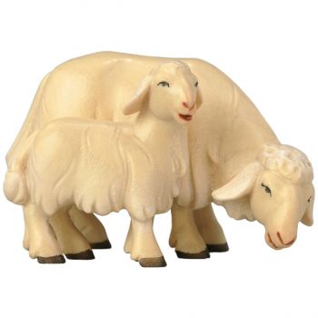Pasúca ovečka s jahňaťom drevená soška figúrka zvieratá do Betlehema