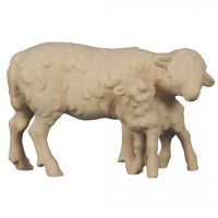 Stojaca ovečka s jahňaťom drevená soška figúrka zvieratá do Betlehema