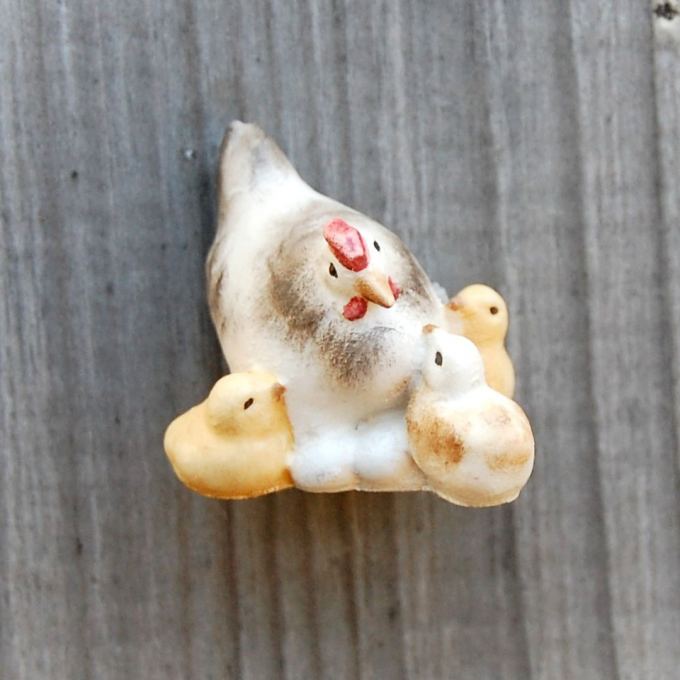 Nativity Animals hen with chicks for wooden african nativity set