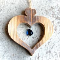 Tyrolské Drevené Srdce hnedé-drevené  Tyrolské srdce-dekorácia drevené srdce-darček pre ženy