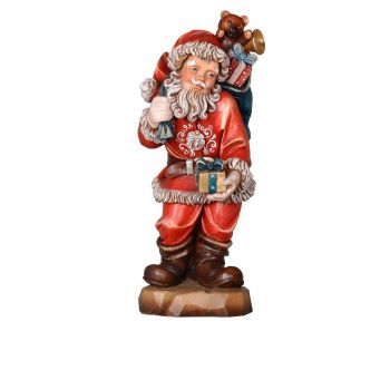 Drevený Santa s vrecom darčekov