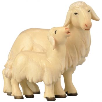 Ovca a jahňa drevená soška figúrka zvieratá do Betlehema