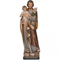 Svätý Jozef a dieťa drevená socha