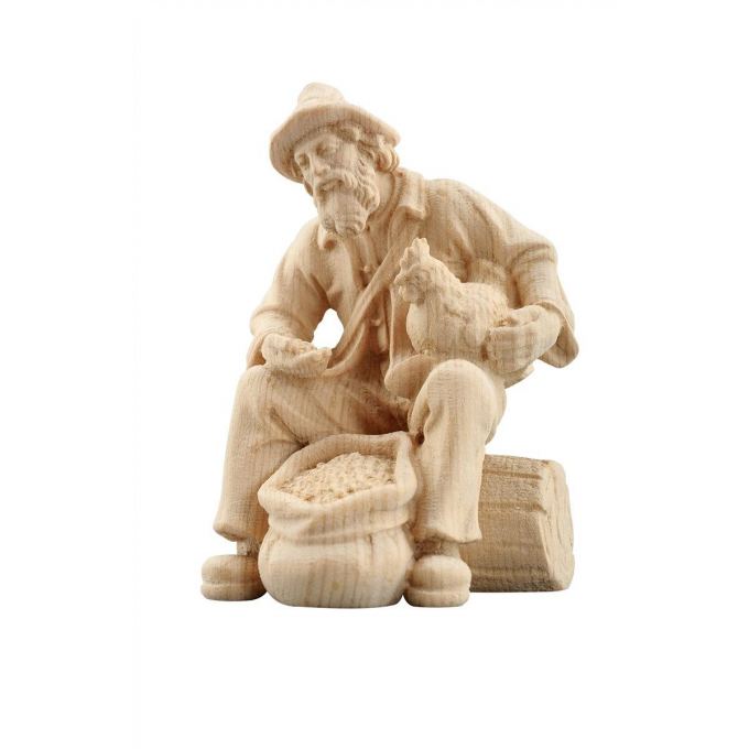 Sediaci pastier so sliepkou pre betlehem - Alpský